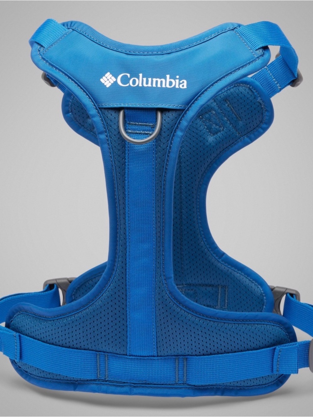 Columbia Blue Padded Dog Harness with D-Ring, size Large